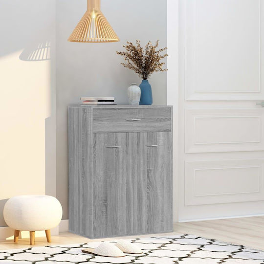 Ξύλινη Παπουτσοθήκη με 4 Ράφια Γκρι Sonoma Μ60xΠ35xΥ84cm