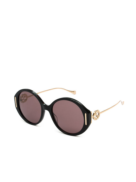 Gucci Γυναικεία Γυαλιά Ηλίου με Μαύρο Σκελετό και Μωβ Φακό GG1202S 001