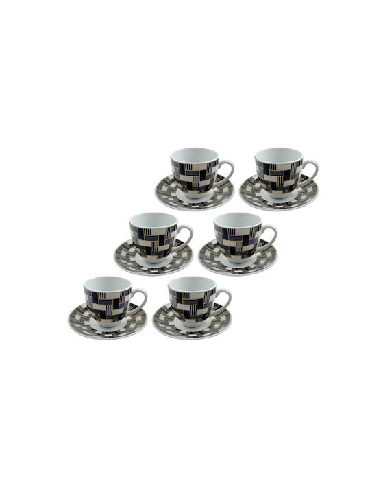 AGC Set Căni Ceai Ceramice Multicolore 90ml 6buc