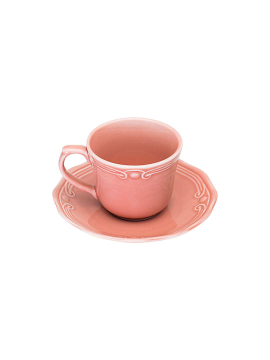Estia Athénée Porcelain Coffee Cup Set 200ml Pink