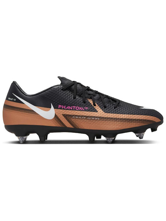 Nike Phantom GT2 Academy SG-Pro Χαμηλά Ποδοσφαιρικά Παπούτσια με Τάπες Metallic Copper / Black