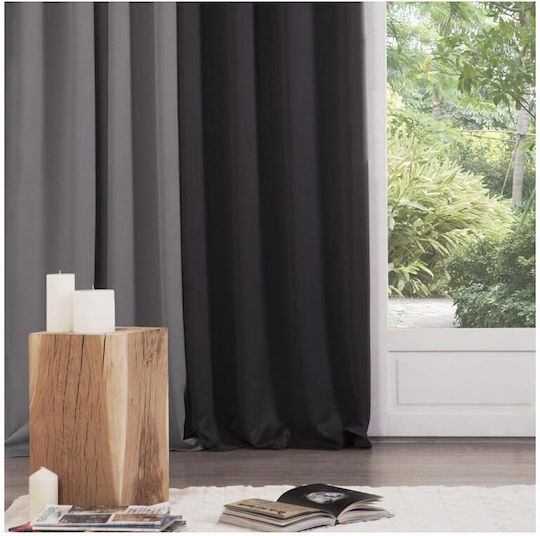Atmosphera Verdunkelung mit Grommets Schwarze 140x260cm