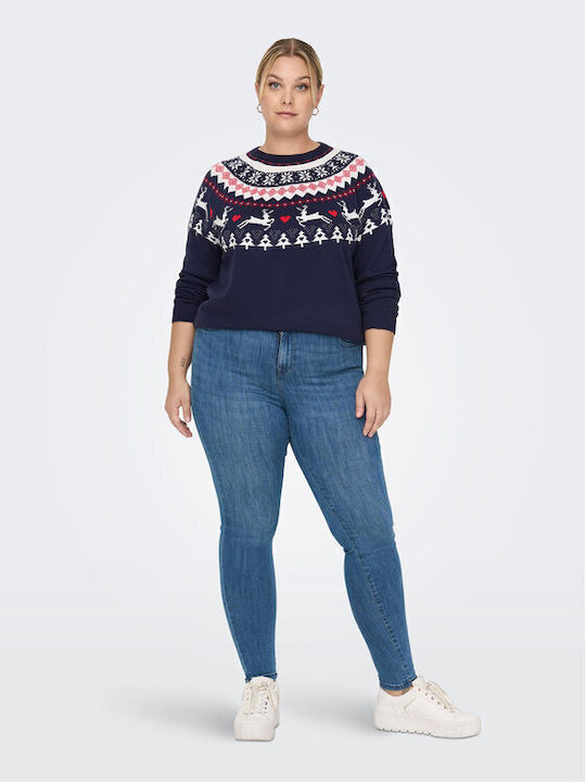 Only 15273632 Women's Long Sleeve Sport Knitting Sweater Navy Blue 15273632