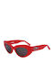 Balenciaga Damen Sonnenbrille mit Rot Kunststoff Gestell und Schwarz Linse