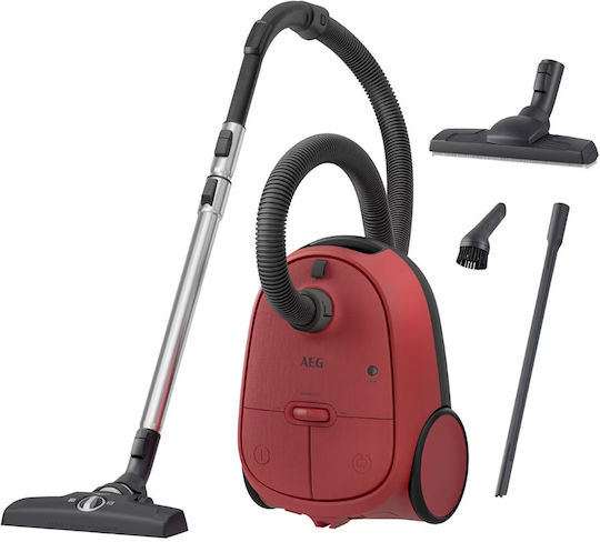 AEG Clean 6000 Aspirator 850W cu sac 3.5lt Roșie