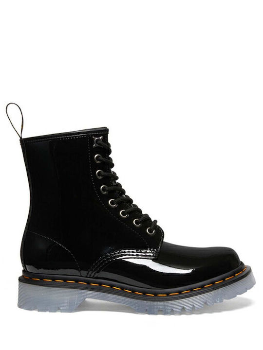 Dr. Martens 1460 Iced Women's Patent Leather Combat Boots Black
