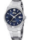 Lotus Watches Men's Watch 40mm Battery with Silver Stainless Steel Bracelet