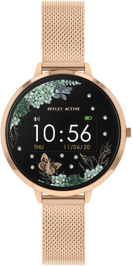 Reflex Active Series 03 38mm Smartwatch with Heart Rate Monitor (Rose Gold Green Garden)