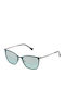 Police Women's Sunglasses with Green Metal Frame and Gray Lens SPL191 KB1X