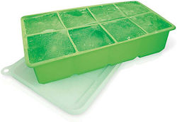 Vin Bouquet Plastic Ice Cube Tray Rectangular 8 Slots Green