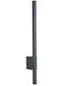 Zambelis Lights Wall-Mounted Linear LED Light IP65 12W with Warm White Light 9.5x4.5x80cm