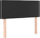 vidaXL Bed Headboard with Black Leather 100x78cm