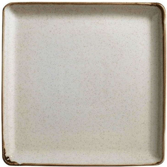 Max Home Mood P02 Чиния Плитко Квадрат от Порцелан Cinnamon 25x25см