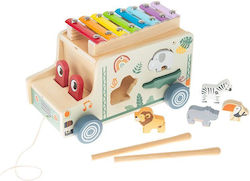 Smyk Baby Toy Μουσικό Παιχνίδι Με Ζωάκια made of Wood with Sounds for 12++ Months