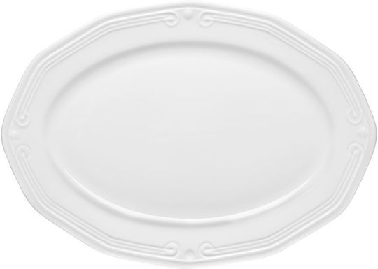 Estia Oval Porcelain Serving Platter Athénée White 25cm