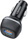 Veger Car Charger Black CC62-1A1C Total Intensity 3A Fast Charging with Ports: 1xUSB 1xType-C
