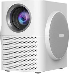 Andowl Projector with Built-in Speakers White