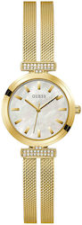 Guess Watch with Metal Bracelet Gold