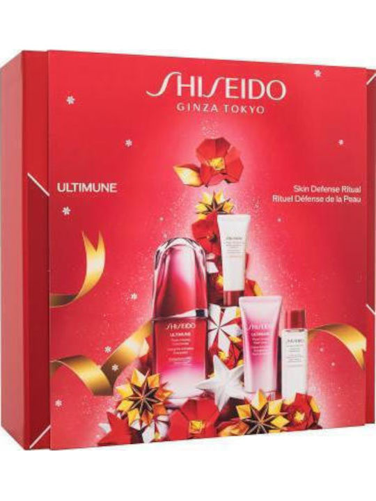 Shiseido Ritual Ultimune Skin Defense Σετ Περιποίησης για Αντιγήρανση, Ενυδάτωση & Καθαρισμό Προσώπου 4τμχ