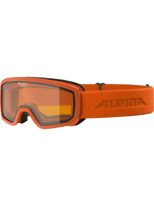 Alpina Scarabeo Doubleflex Hicon Masca de schi și snowboard Pentru copii Portocaliu cu Lentilă Fumurie în culoarea Portocaliu