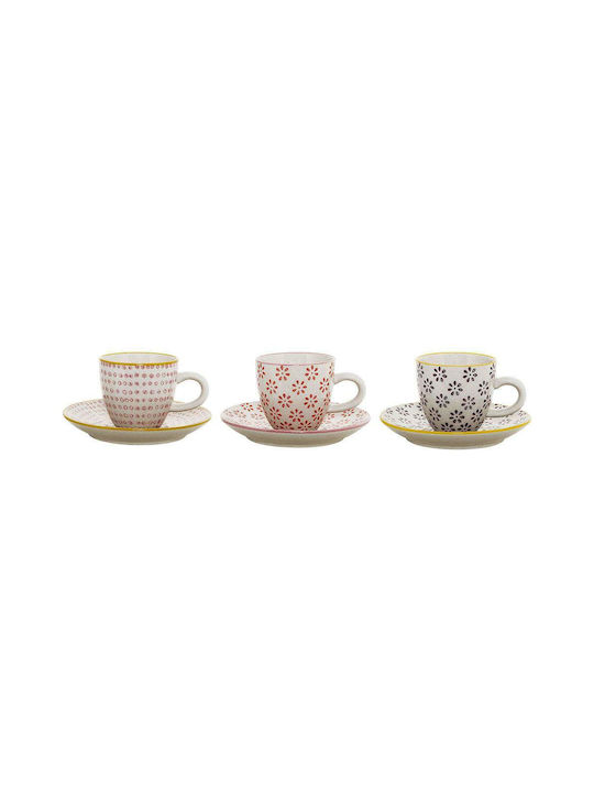 Bloomingville Susie Set Căni Maro De ceramică Multicolore 90ml 3buc