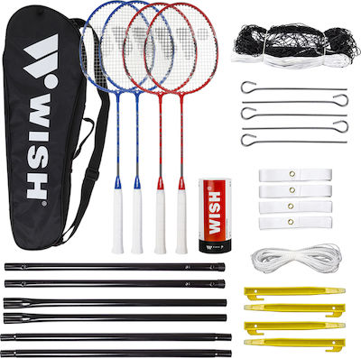 Wish Alumtec Rachete Badminton Set 4buc