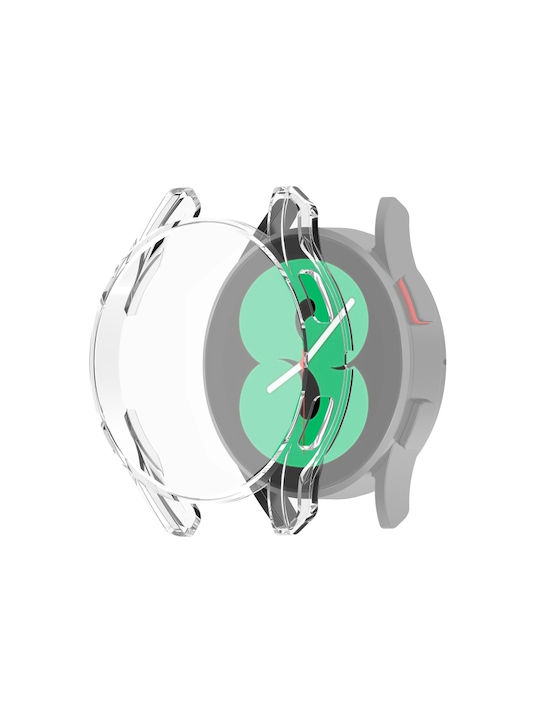 Silikonhülle mit Glas in Transparent Farbe für Galaxy Watch 4 44mm