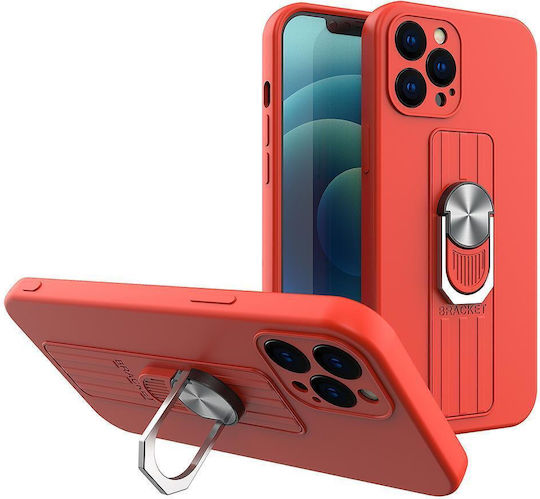 Hurtel Ring Umschlag Rückseite Silikon Rot (Galaxy A33 5G)