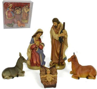 Christmas Manger Figure Multicolour 5pcs