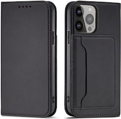 Hurtel Magnet Card Synthetic Leather Wallet Black (Galaxy A23)