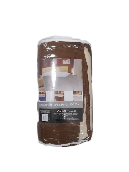 TnS Bettdecke Einzelbett 150x220cm Braun