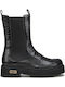 Slash Leder Damen Chelsea Stiefeletten Schwarz