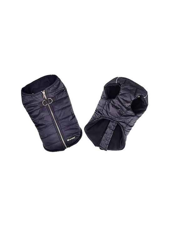 Pet Interest Zipper Vest Stars Waterproof & Windproof Dog Coat Black Large 39cm