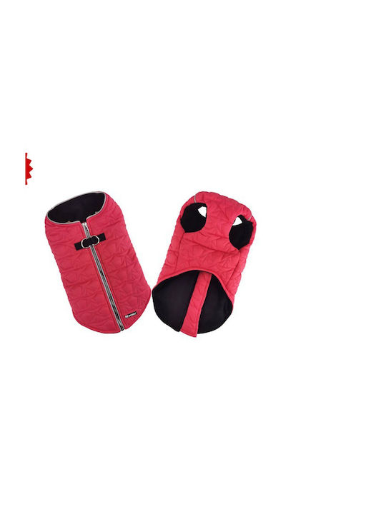 Pet Interest Zipper Vest Stars Μπουφάν Σκύλου Αντιανεμικό σε Κόκκινο χρώμα XS 25cm