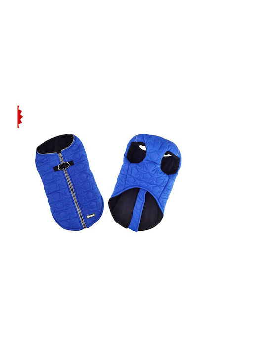 Pet Interest Zipper Vest Stars Windproof Dog Coat Blue XLarge 48cm