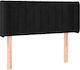 vidaXL Fabric Bed Headboard Black 103x88cm