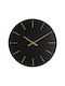 Bizzotto Timeline Wall Clock Wooden Black 60x60cm