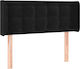 vidaXL Fabric Bed Headboard Black 103x88cm