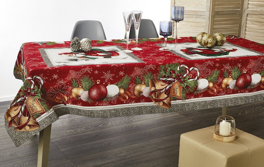 Whitegg XR31 Christmas Tablecloth Fabric Multicolour L140xW140cm.