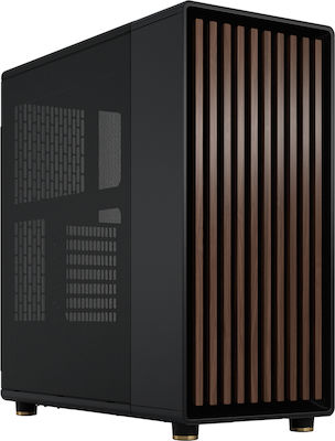 Fractal Design North Gaming Midi Tower Κουτί Υπολογιστή με Πλαϊνό Παράθυρο Charcoal Black TGD