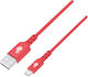 Tb Energy USB 2.0 Кабел USB-C мъжки - USB-A мъжки Червен 1м