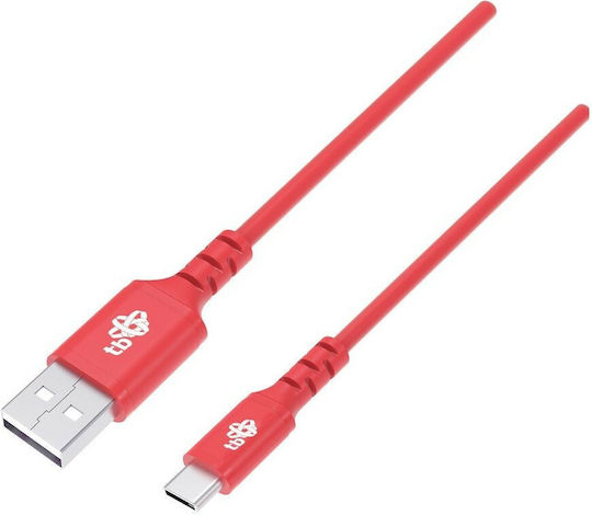 Tb Energy USB 2.0 Кабел USB-C мъжки - USB-A мъжки Червен 1м