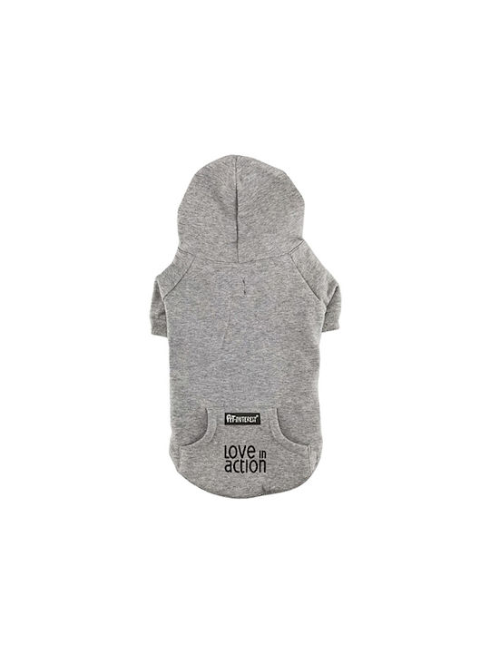 Pet Interest Cotton Hoodies Φούτερ Σκύλου σε Γκρι χρώμα L