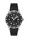 MontBlanc 1858 Gmt Herrenuhr 41mm Automatisch mit Schwarz Kautschukarmband