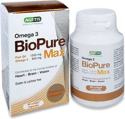 Agetis Biopure Max Ιχθυέλαιο 60 κάψουλες