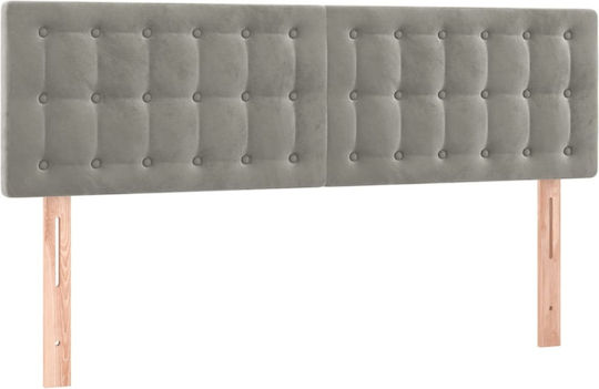 vidaXL Fabric Bed Headboard Light Gray 144x78cm