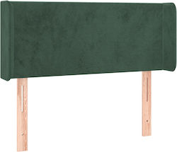 vidaXL Fabric Bed Headboard Dark Green 103x88cm