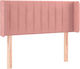 vidaXL Fabric Pink Bed Headboard 103x88cm
