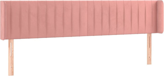 vidaXL Tăblie De Pat Din Țesătură Roz 163x88cm