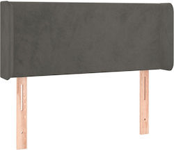 vidaXL Fabric Bed Headboard Dark Gray 103x88cm